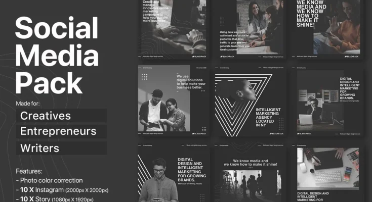 Social media pack for creatives