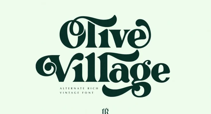 Olive Village - Vintage Font