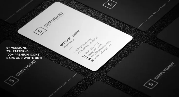 Minimal Vertical Business Cards