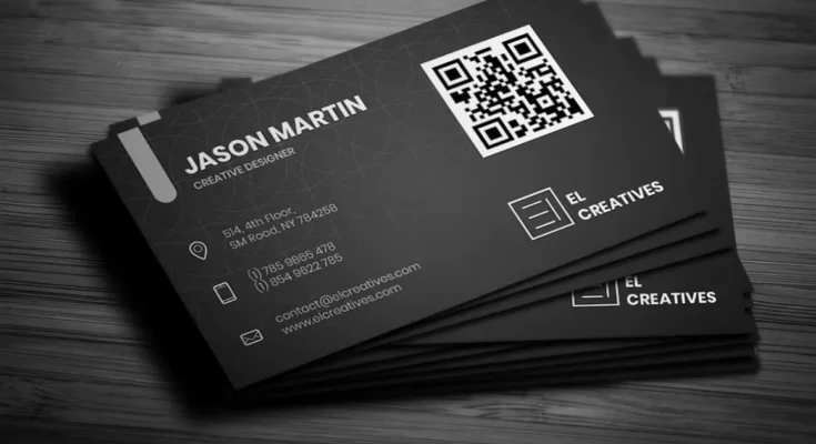 eative Dark Business Card