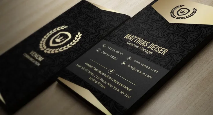 Gold And Black Business Card