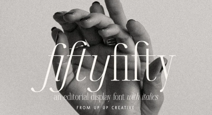 Fifty Fifty Serif Font with Italics