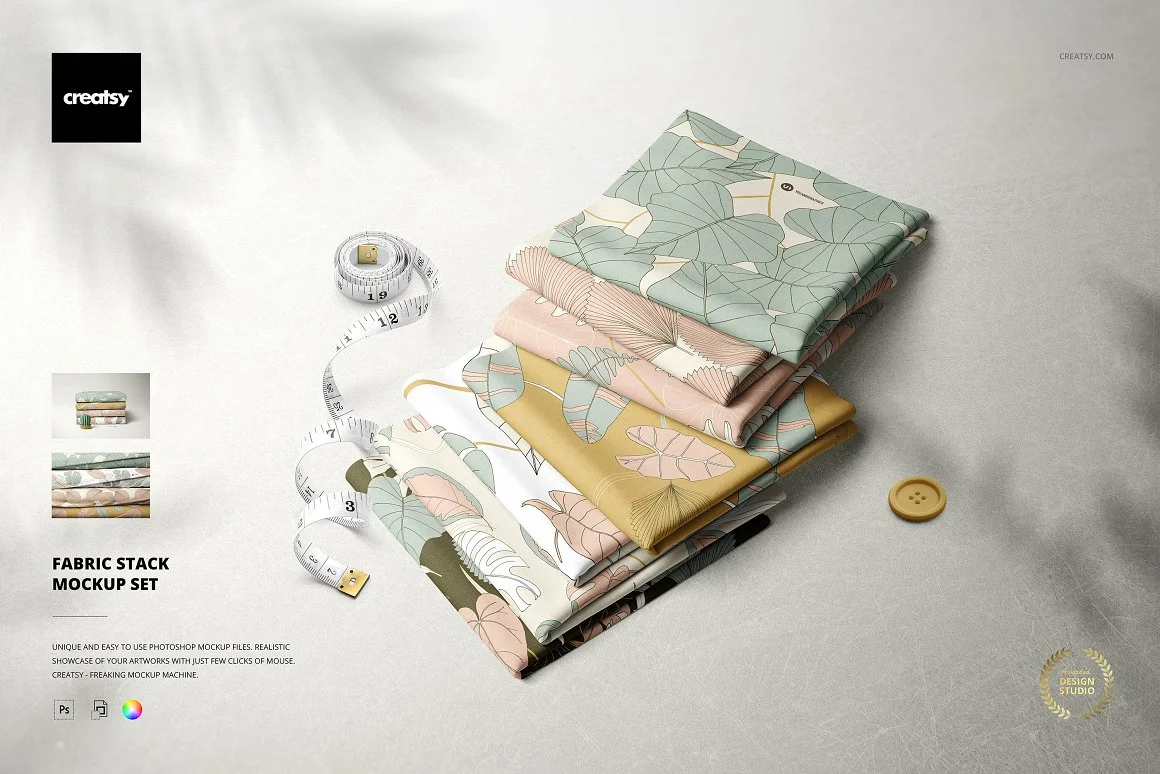Fabric Stack Mockup Set