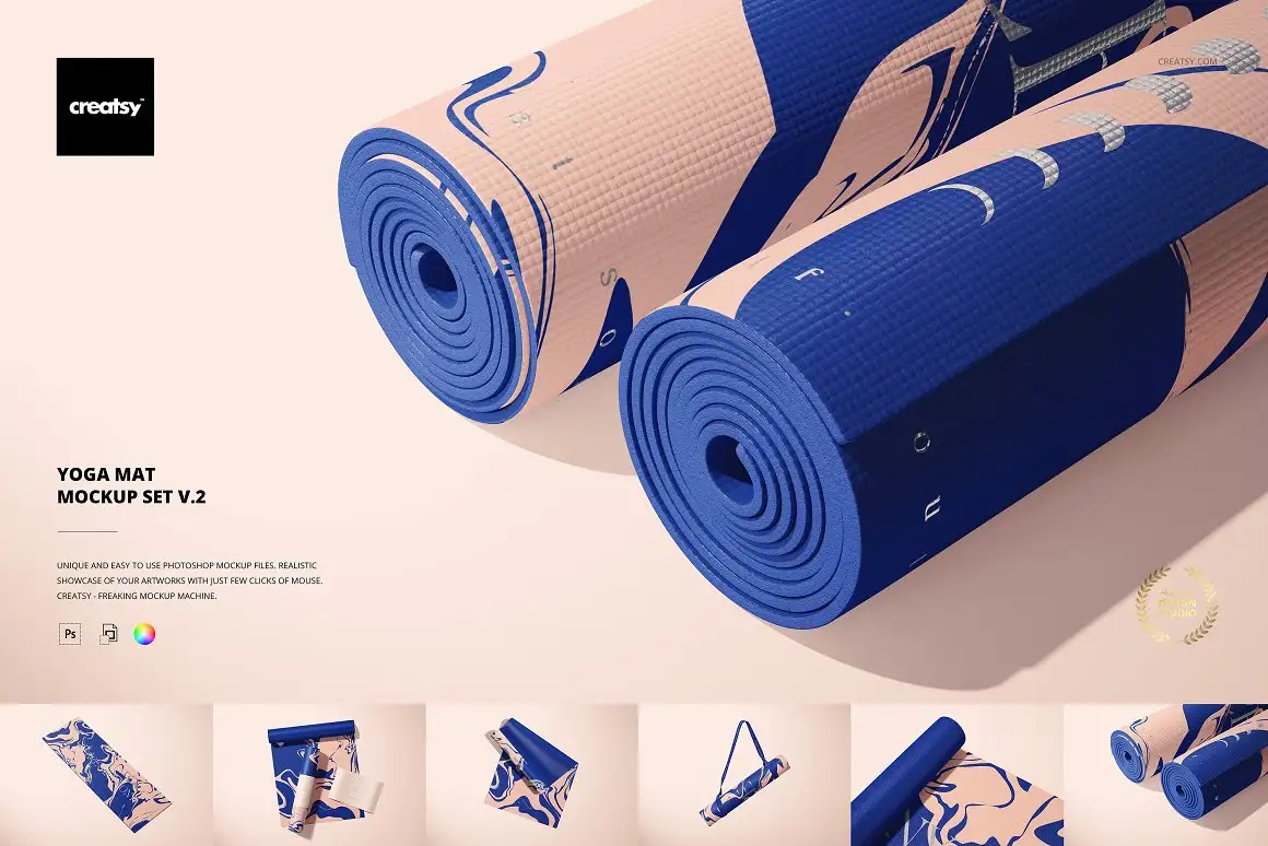 Yoga Mat Mockup Set v.2