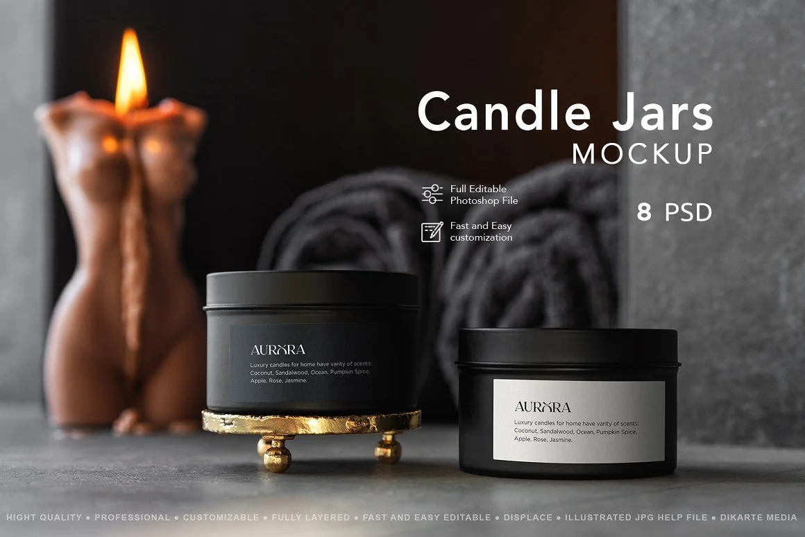 Candle Jar MockUp