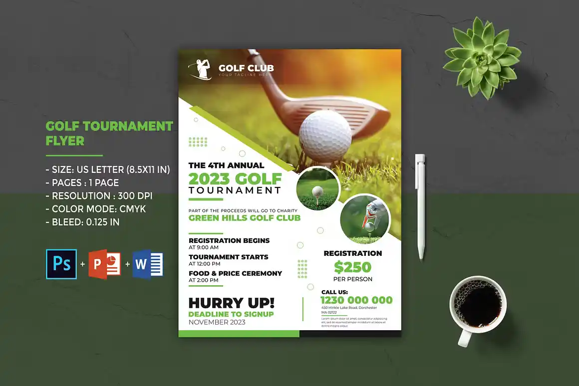 Golf Tournament Flyer Template