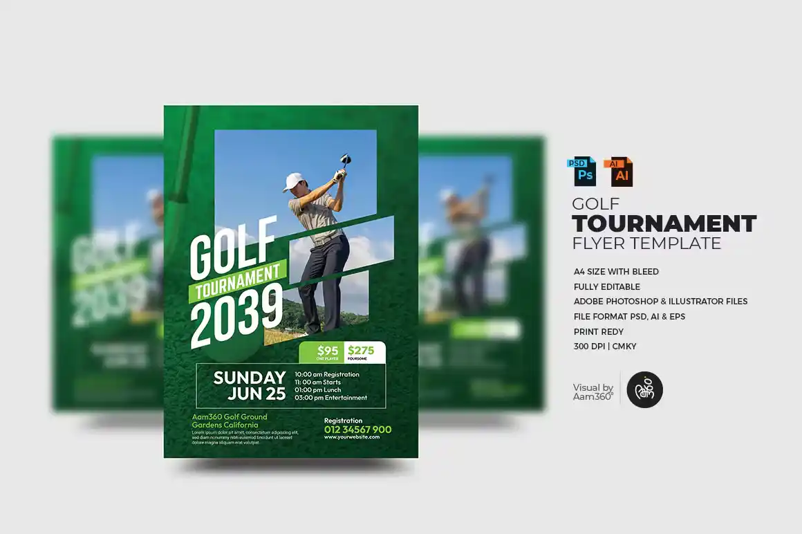 Golf Tournament Flyer Template