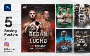 5 Boxing Fight Poster Templates