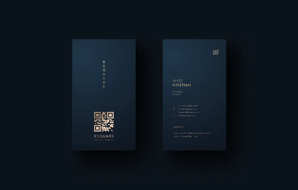 5 in 1 Vertical Luxury Business Card 2