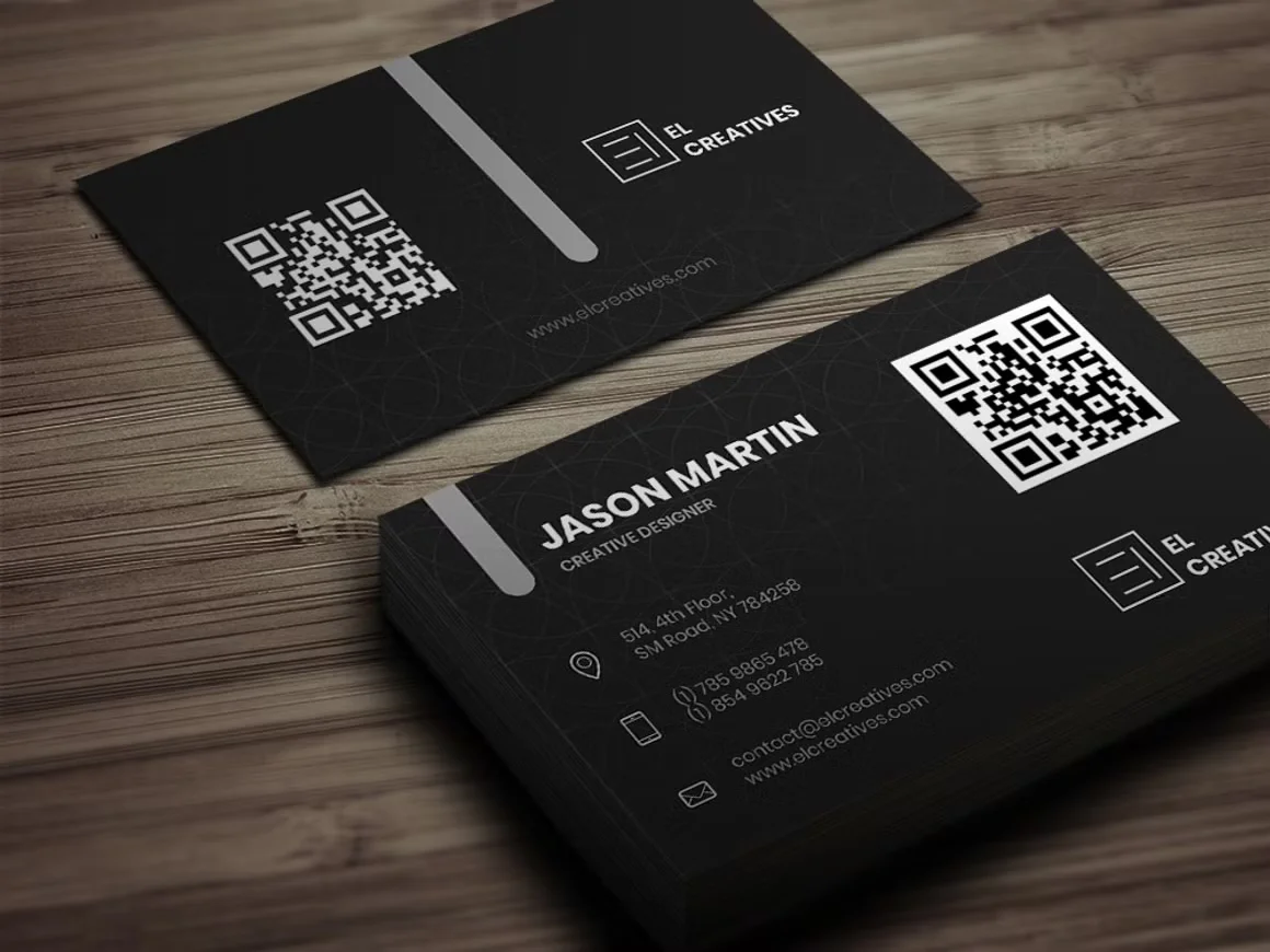 eative Dark Business Card 2