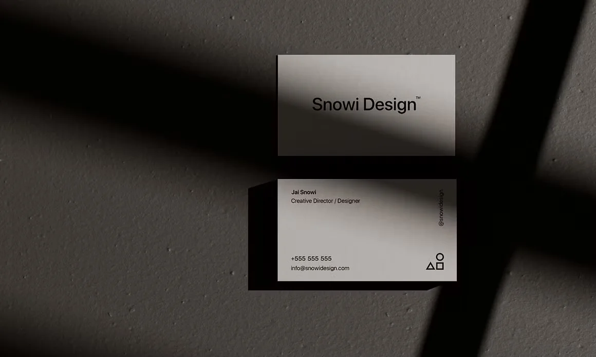 Shadow Business Card Mockup Pack 2