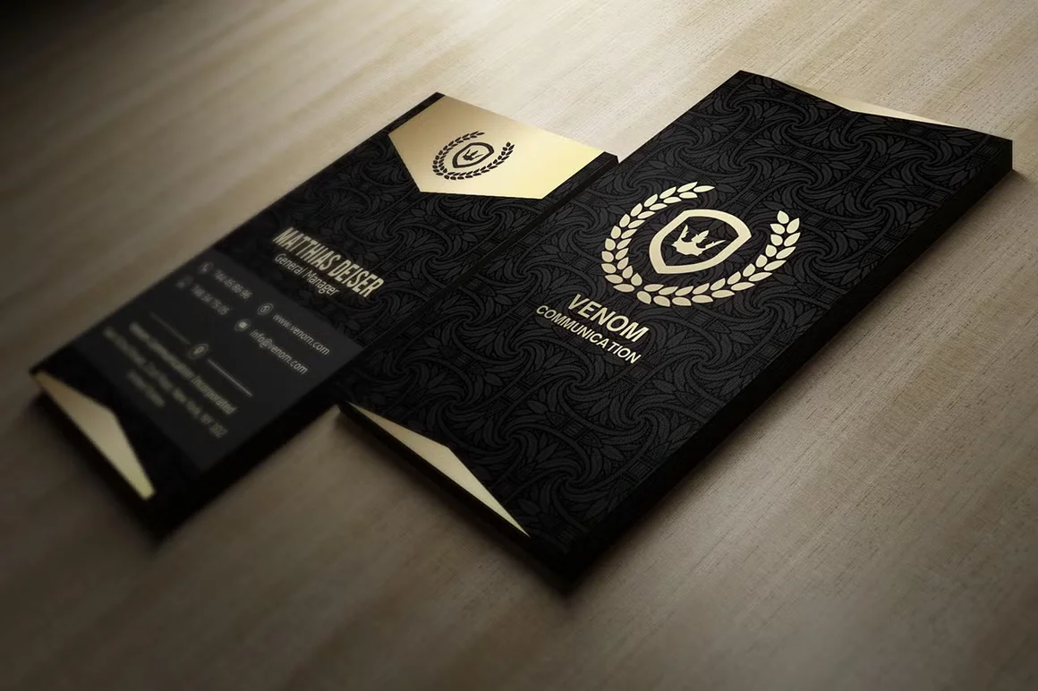 Gold And Black Business Card 2