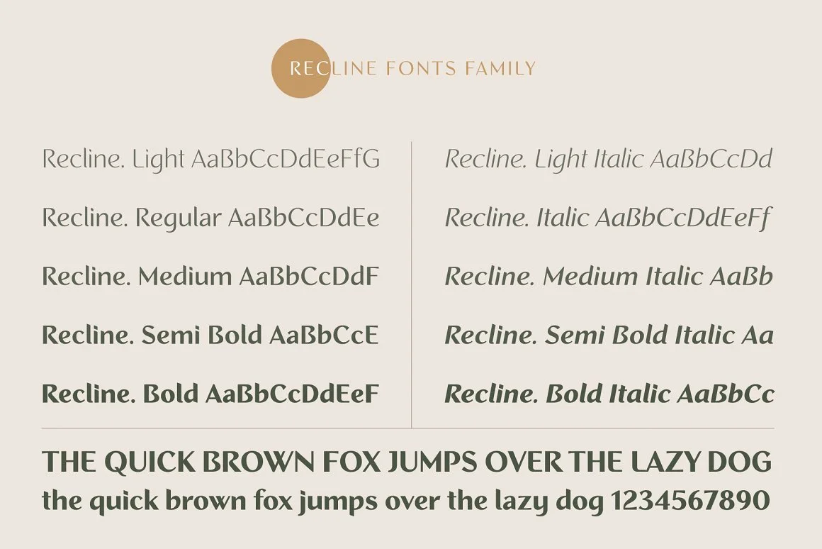 Recline Font 2