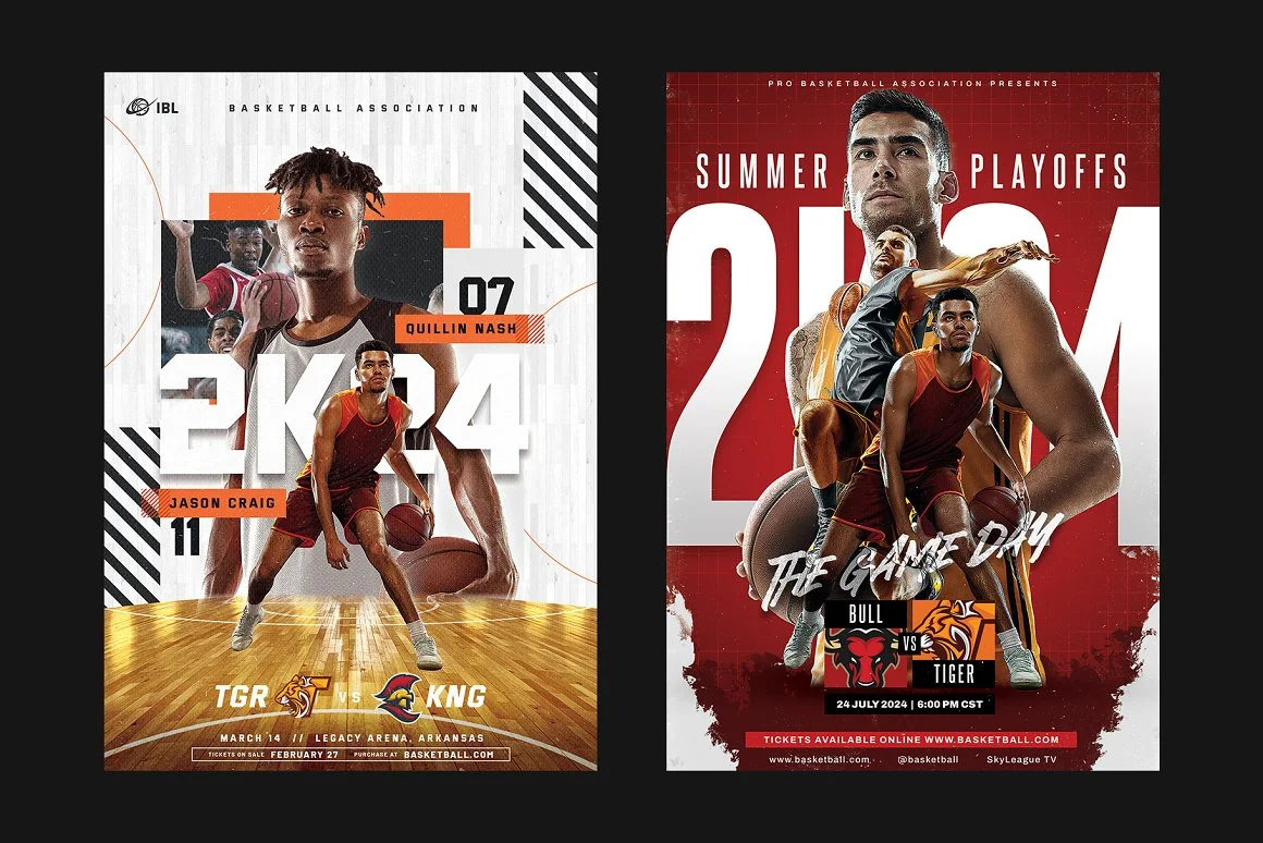 5 Basketball Poster Templates 2