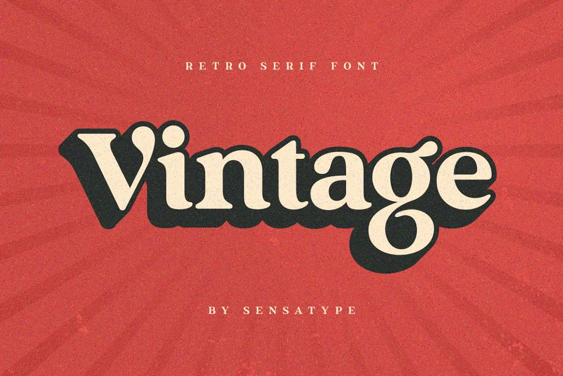 Vintage - Retro Serif Font 2