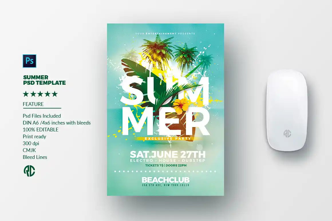 Summer Party - Flyer Template 2