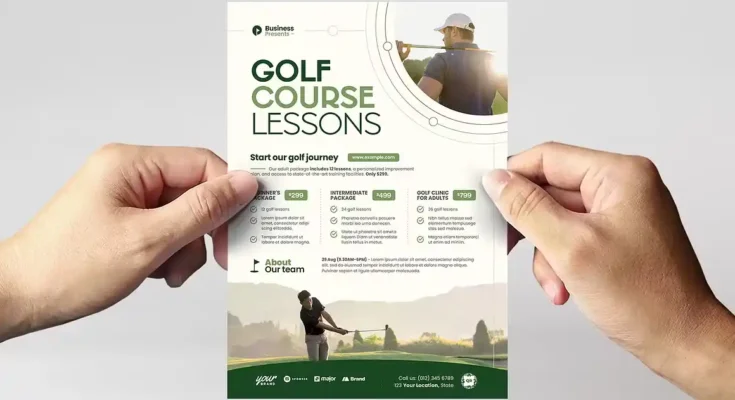 Golf Lessons Flyer Template 2