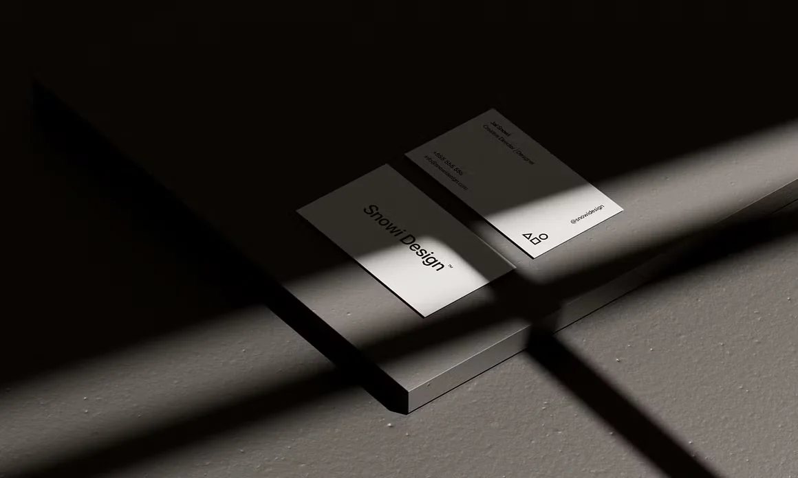 Shadow Business Card Mockup Pack 3