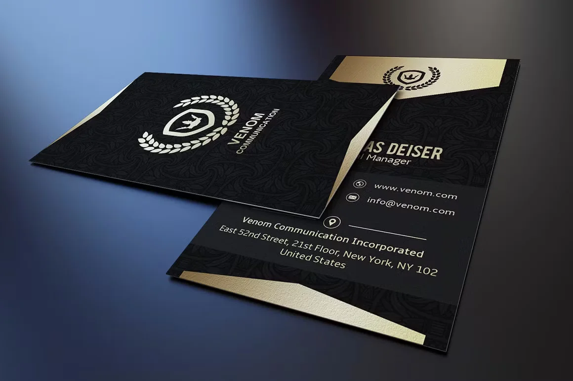 Gold And Black Business Card 3