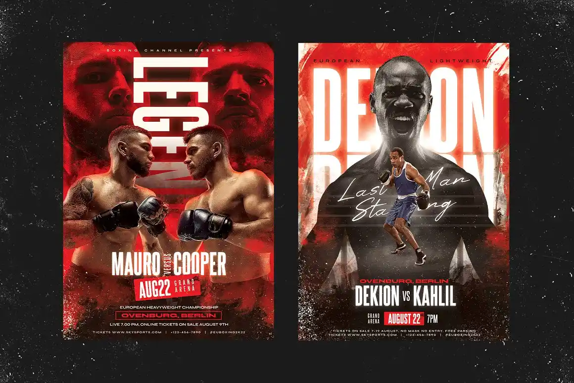 5 Boxing Flyer Templates 3