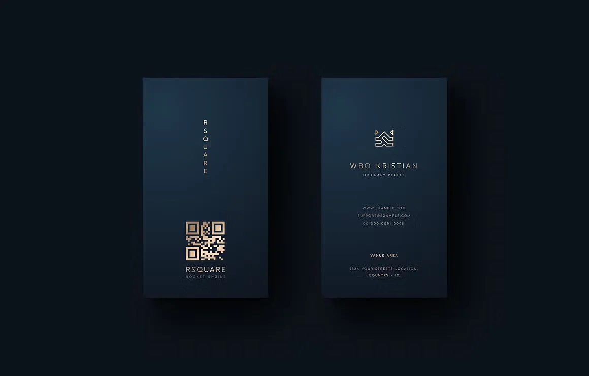 5 in 1 Vertical Luxury Business Card 3