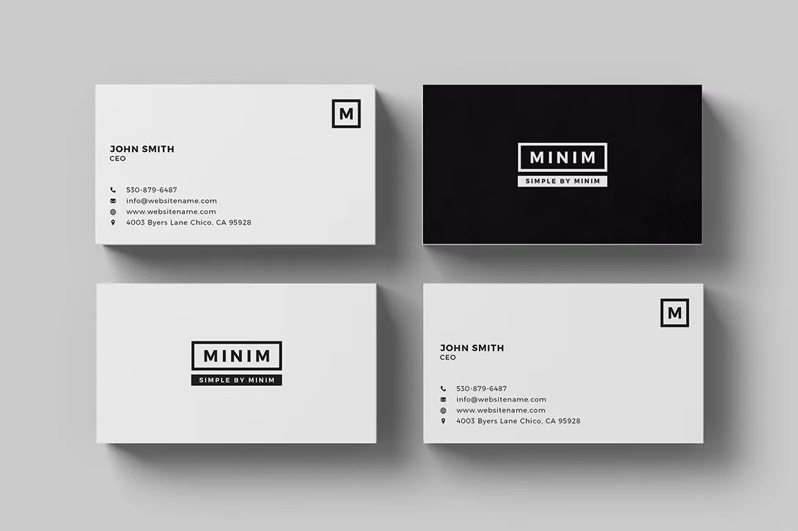 Minim - Simple Clean Business Card 3