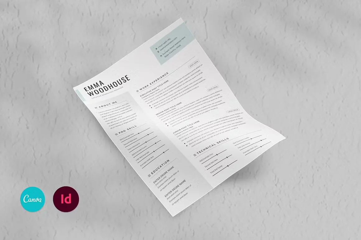 Resume Template / CV 4 