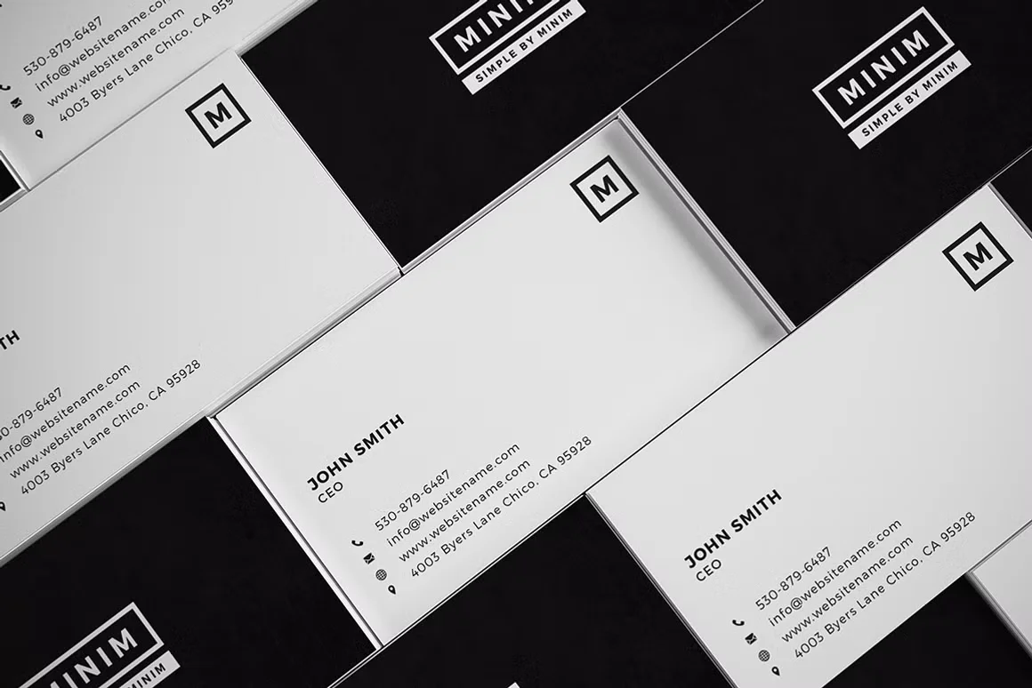 Minim - Simple Clean Business Card 4