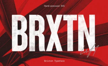 Brixton SVG - Handprinted Type Family