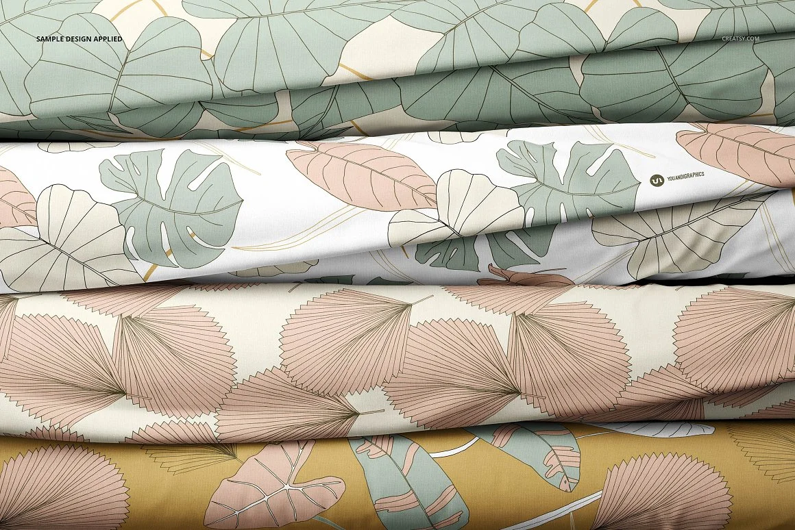 Fabric Stack Mockup Set 3