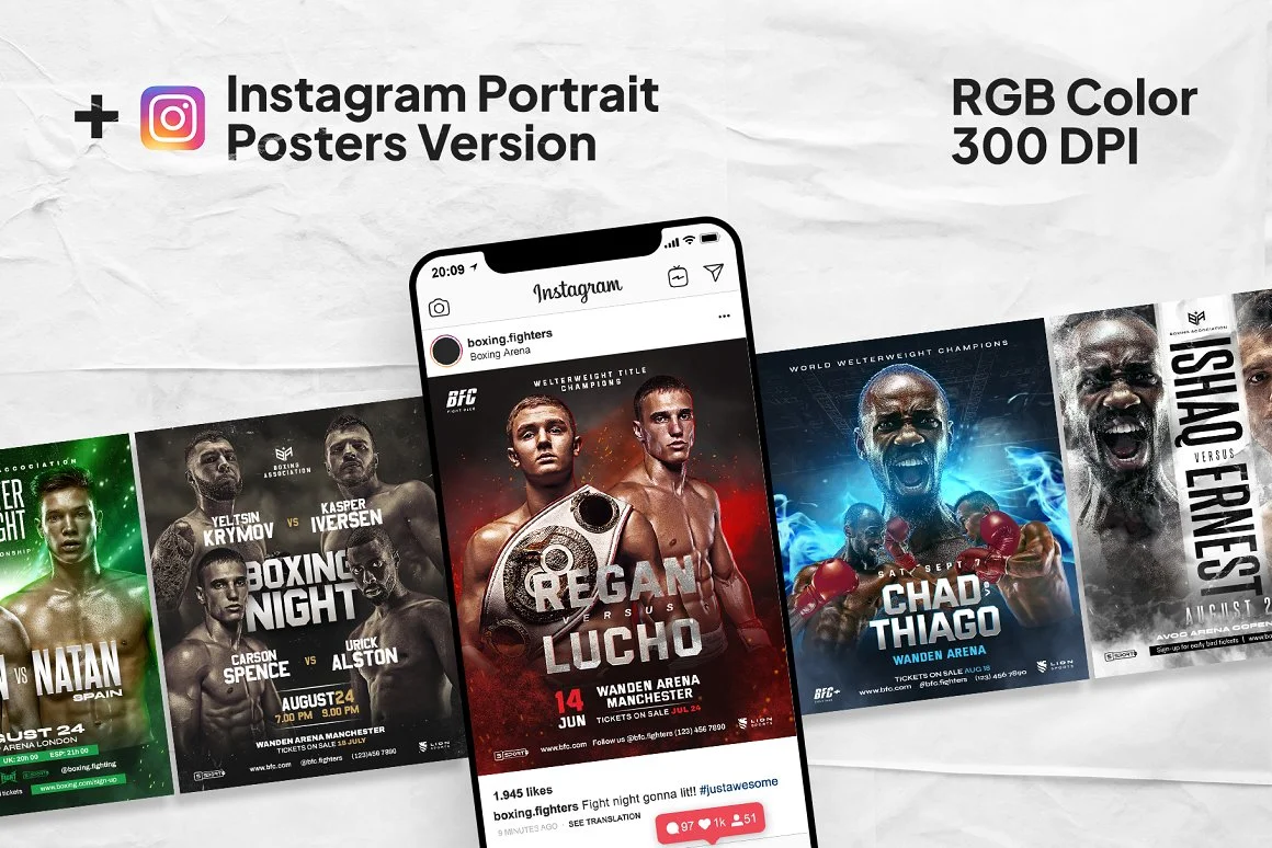 5 Boxing Fight Poster Templates 3