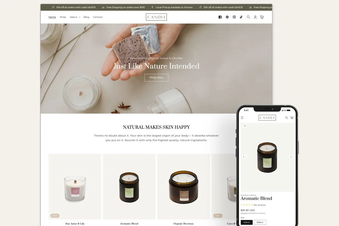 Candle - Beauty Shopify Theme