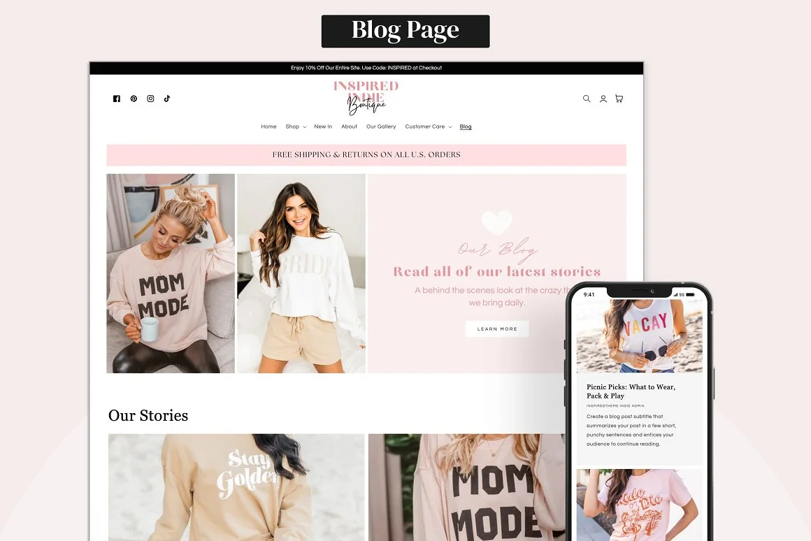 Indie - Pink Boutique Shopify Theme 5