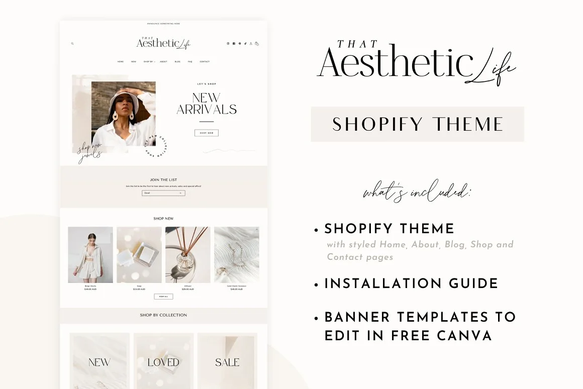 Shopify Theme Aesthetic White 2
