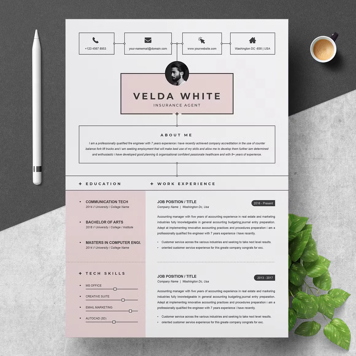 Creative Resume Template for Word 2