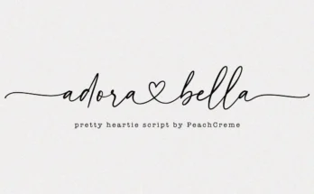 Adora Bella Heart Script Font