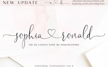 Sophia Ronald Lovely Script Font