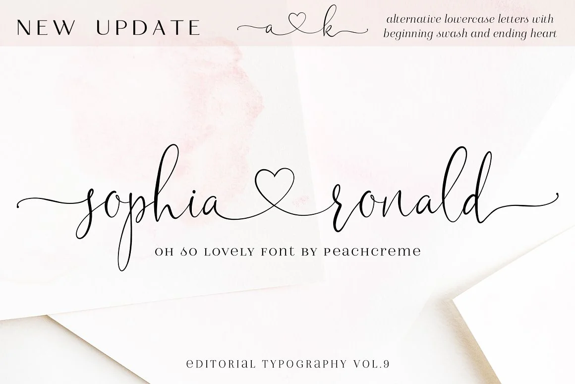 Sophia Ronald Lovely Script Font