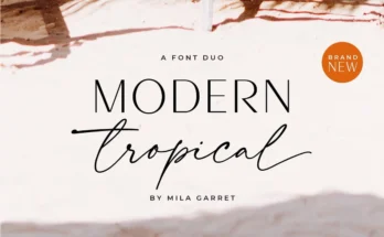 Modern Tropical Font Duo Logo Script