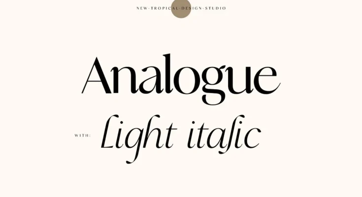 Analogue - Stylish Modern font