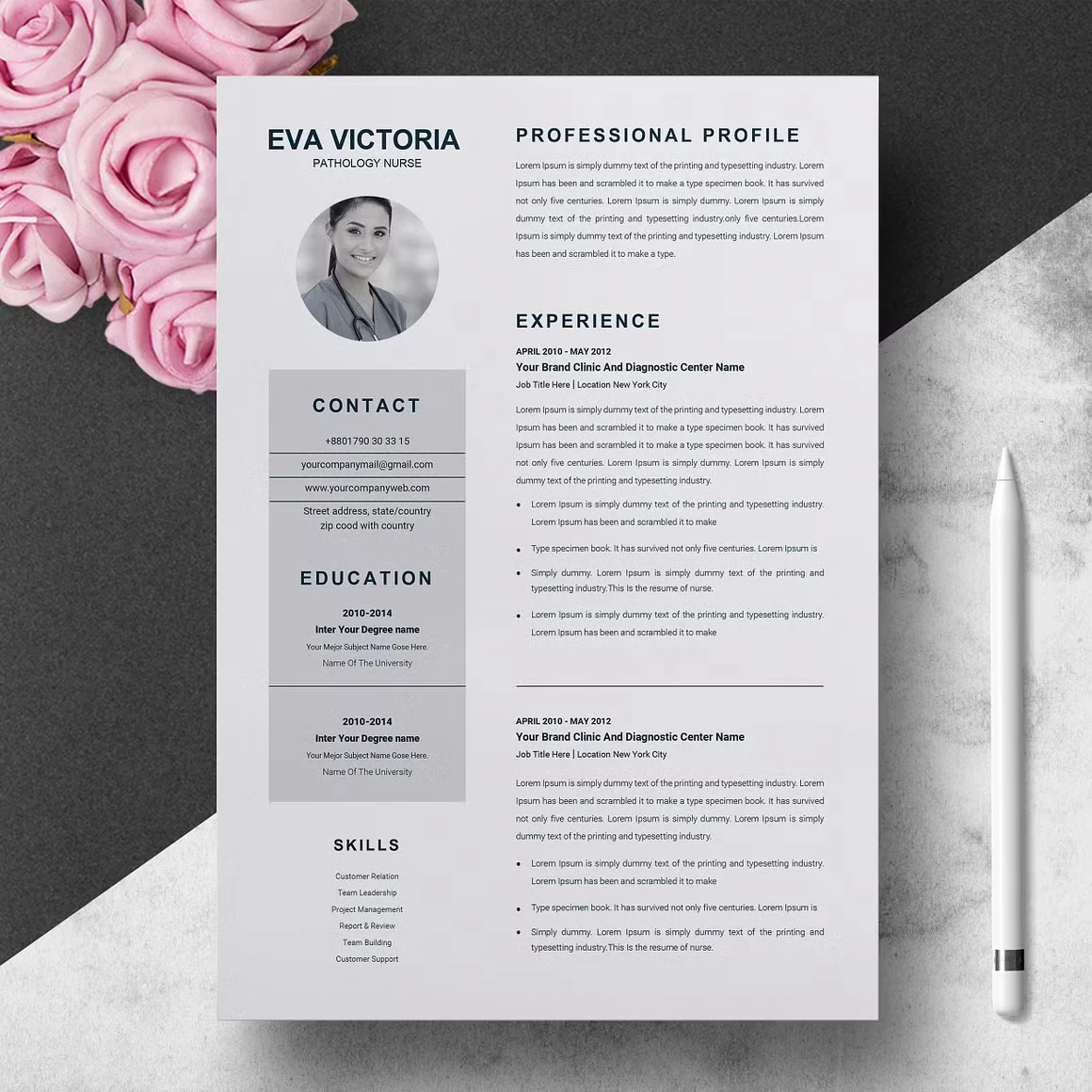 Nurse Resume Template 2