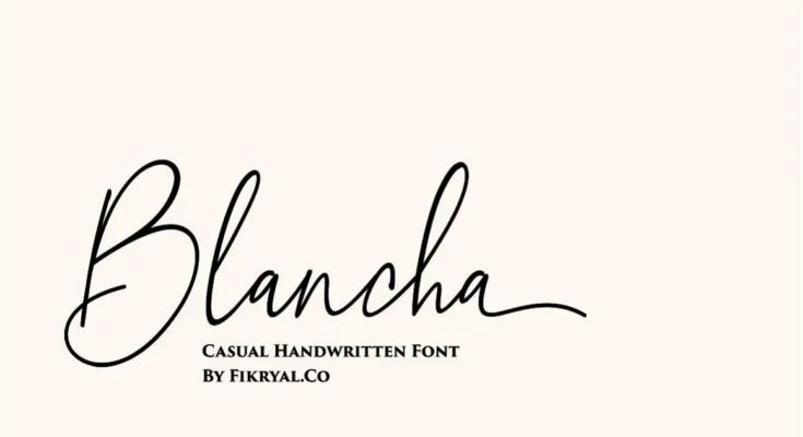 Blancha - Casual Handwritten Font