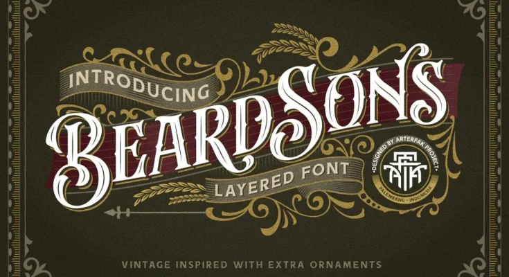 Beardsons Layered Font