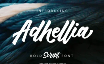 Adhellia - Bold Script Font