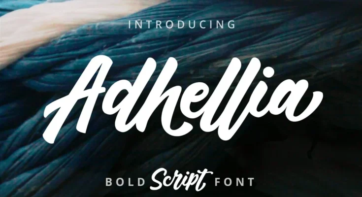 Adhellia - Bold Script Font