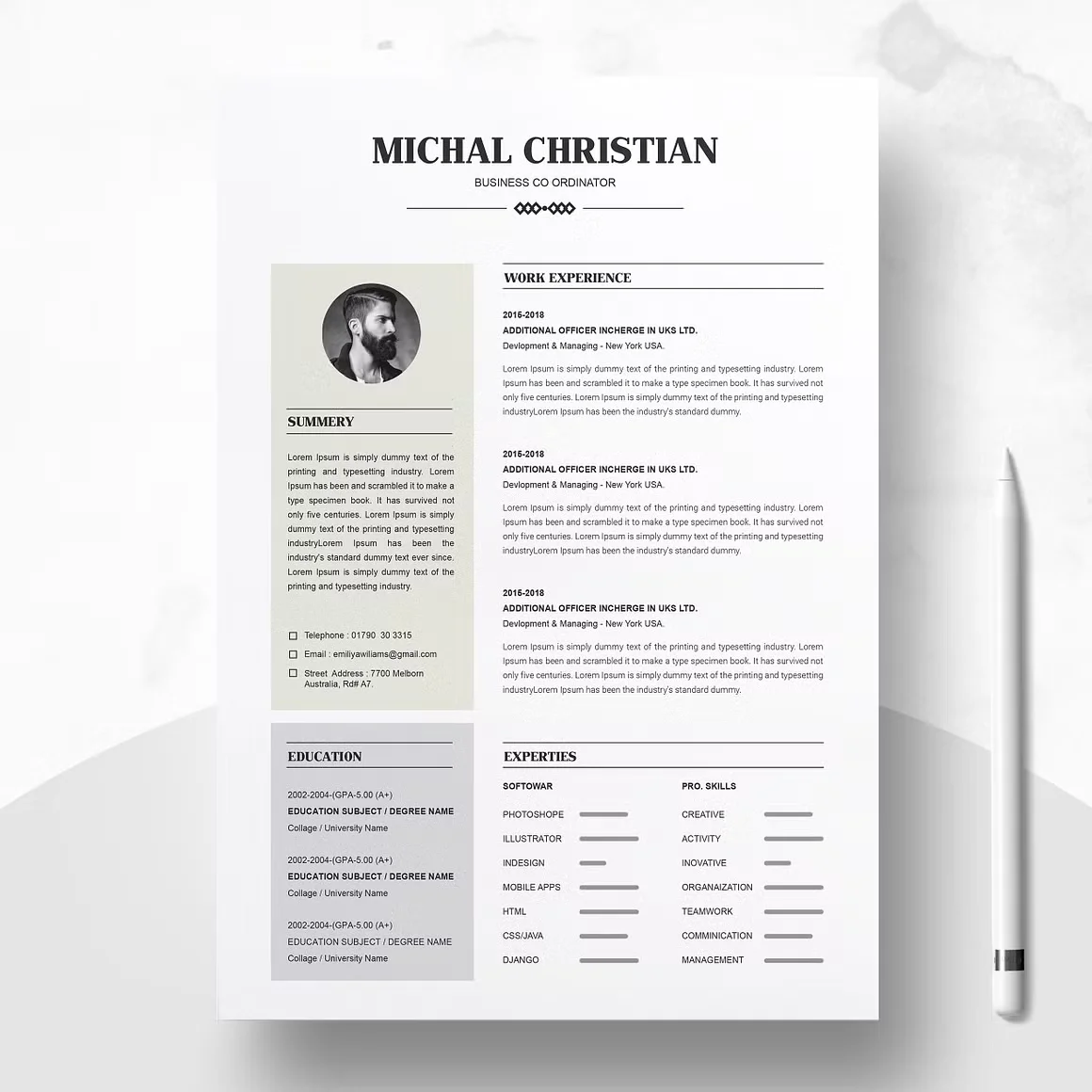 Clean Resume Template 2