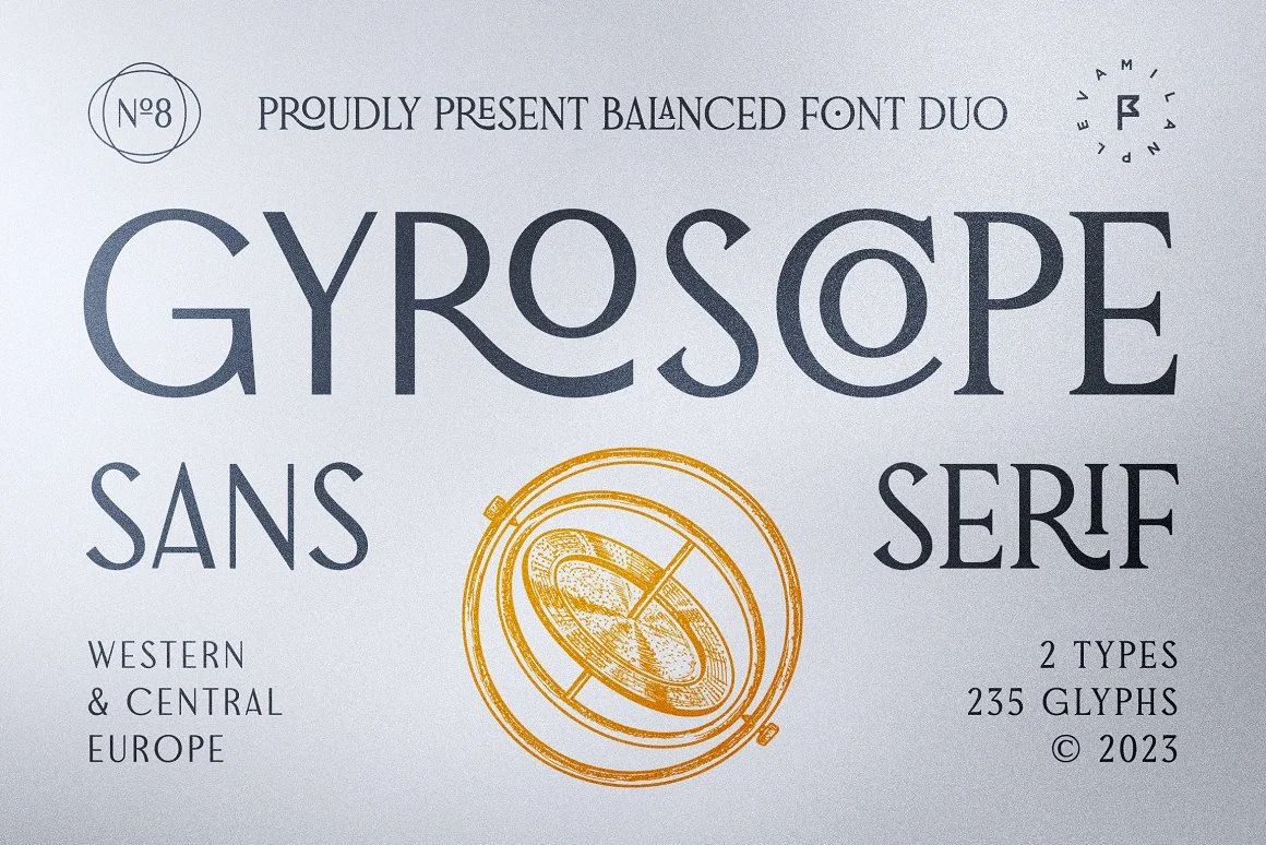 Gyroscope Sans & Serif Font Duo