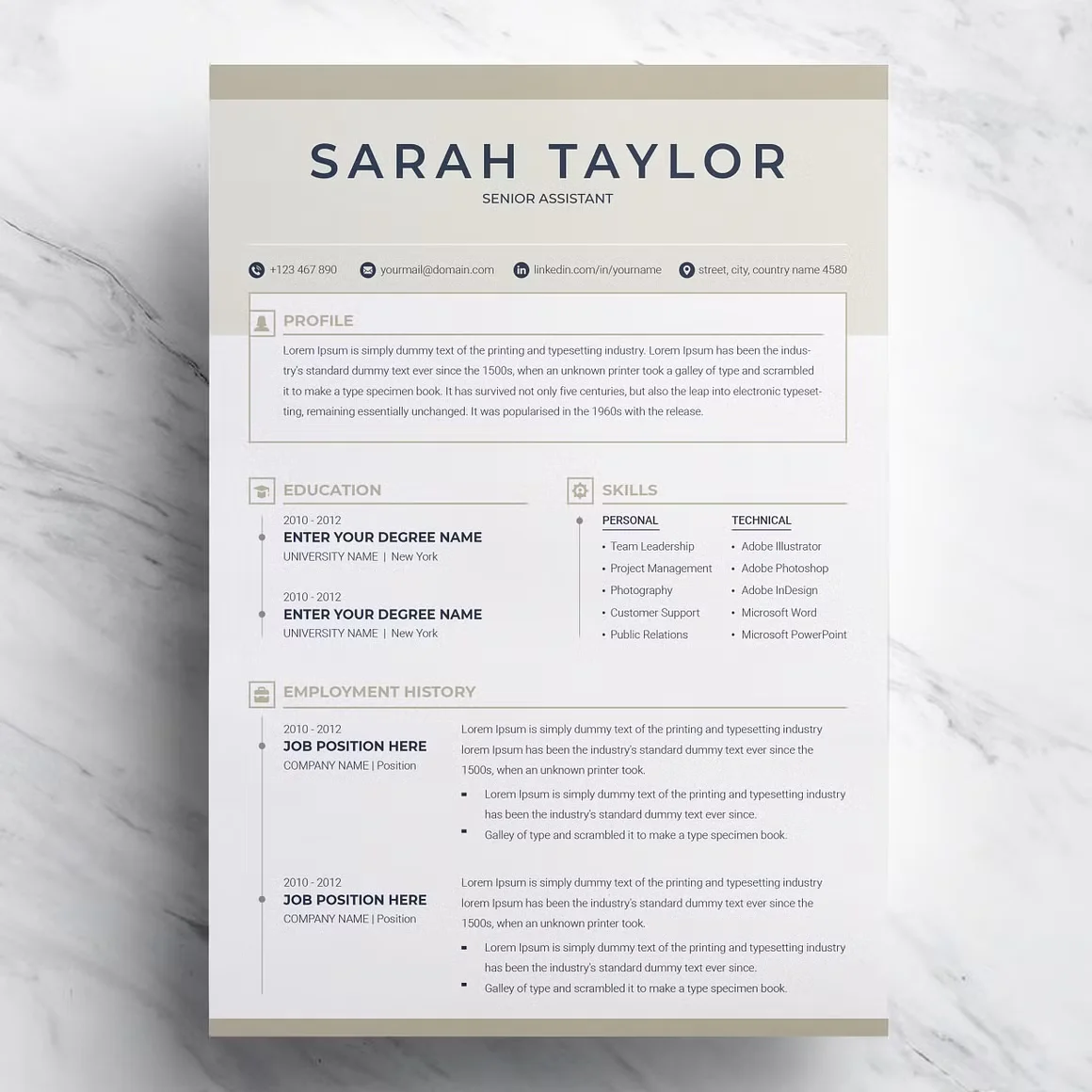 Cover Letter Resume Template 2