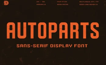 AUTOPARTS Display Font