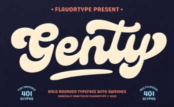 Genty - Bold Rounded Typeface